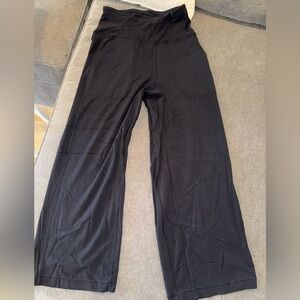 Lululemon Align Wide Leg Crop Pants With Pockets Black Women’s Size 4